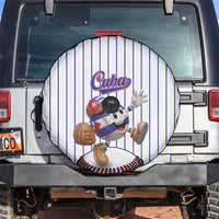 Cuba Baseball Spare Tire Cover Cuban Flag Mascot Design