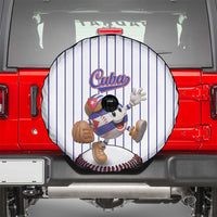 Cuba Baseball Spare Tire Cover Cuban Flag Mascot Design
