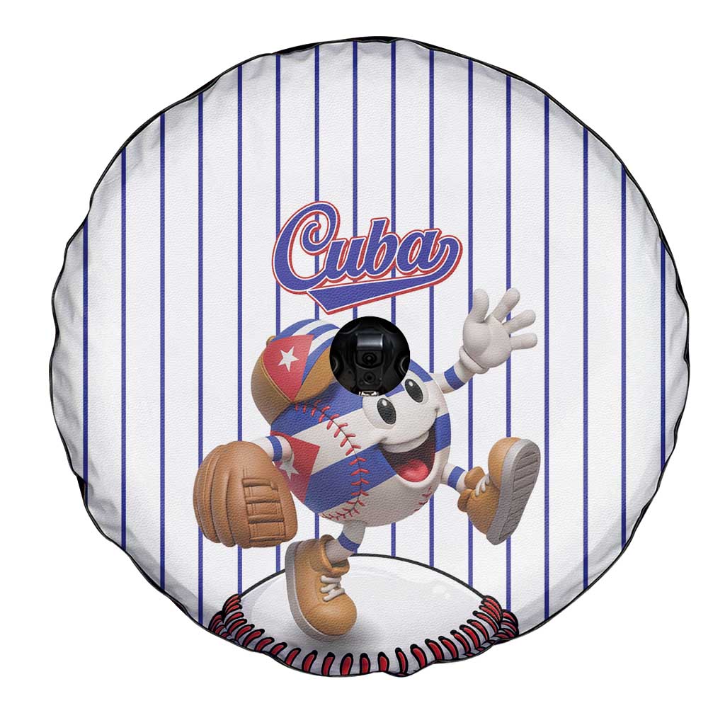 Cuba Baseball Spare Tire Cover Cuban Flag Mascot Design