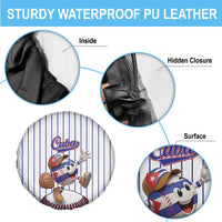 Cuba Baseball Spare Tire Cover Cuban Flag Mascot Design