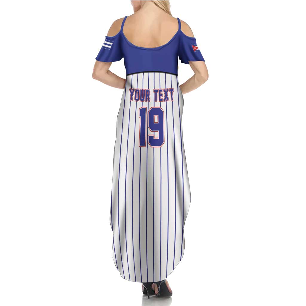 Cuba Baseball Custom Summer Maxi Dress Cuban Flag Mascot Design