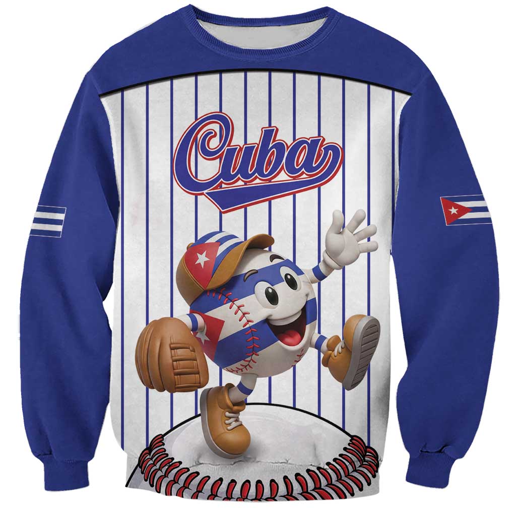 Cuba Baseball Custom Sweatshirt Cuban Flag Mascot Design