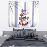 Cuba Baseball Tapestry Cuban Flag Mascot Design
