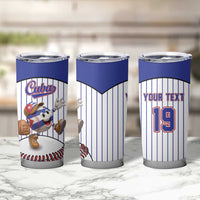 Cuba Baseball Custom Tumbler Cup Cuban Flag Mascot Design