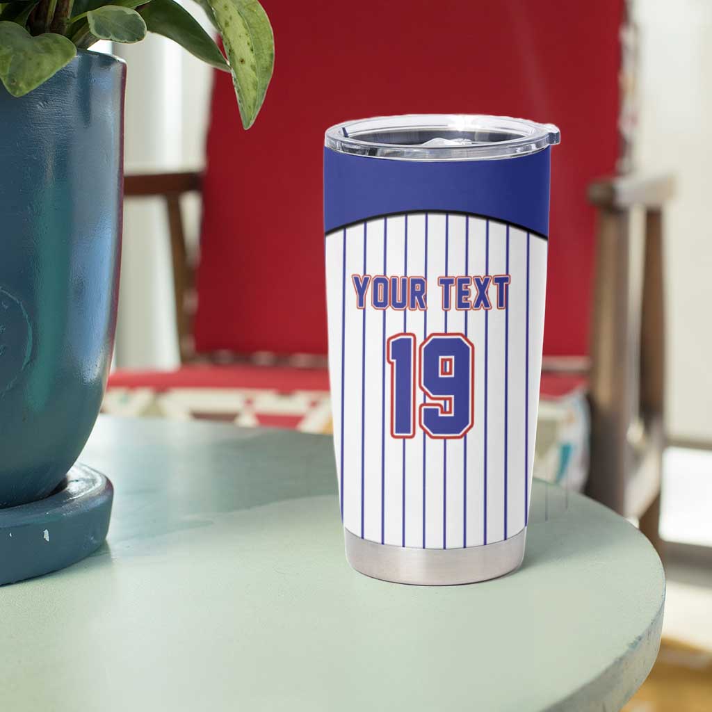Cuba Baseball Custom Tumbler Cup Cuban Flag Mascot Design
