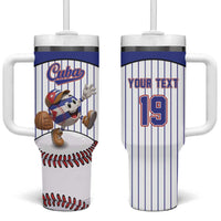 Cuba Baseball Custom Tumbler With Handle Cuban Flag Mascot Design