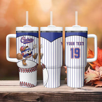 Cuba Baseball Custom Tumbler With Handle Cuban Flag Mascot Design