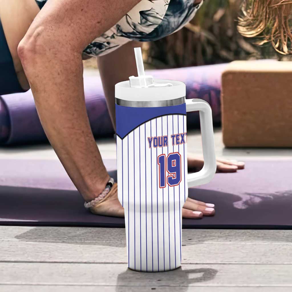 Cuba Baseball Custom Tumbler With Handle Cuban Flag Mascot Design
