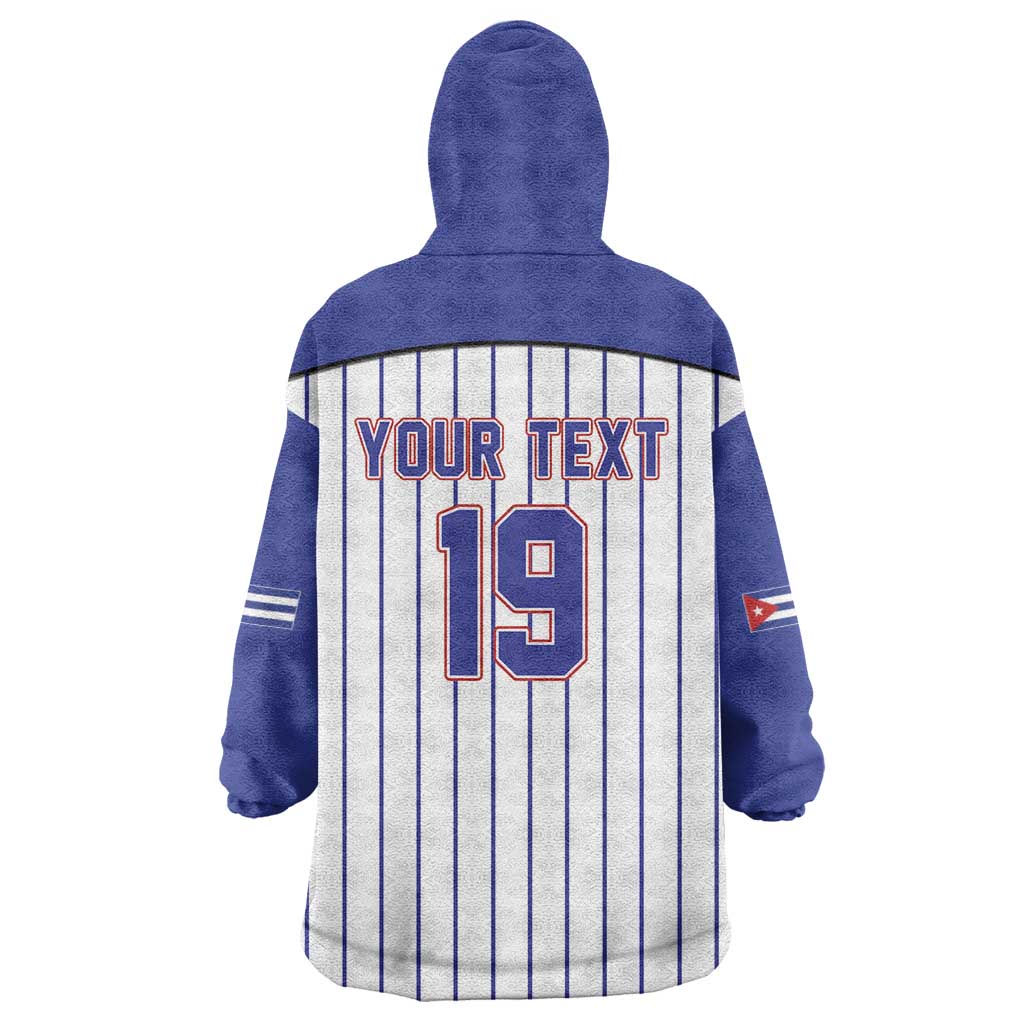Cuba Baseball Custom Wearable Blanket Hoodie Cuban Flag Mascot Design