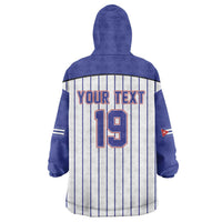 Cuba Baseball Custom Wearable Blanket Hoodie Cuban Flag Mascot Design