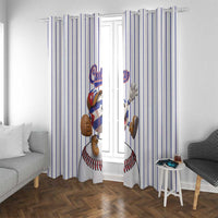 Cuba Baseball Window Curtain Cuban Flag Mascot Design
