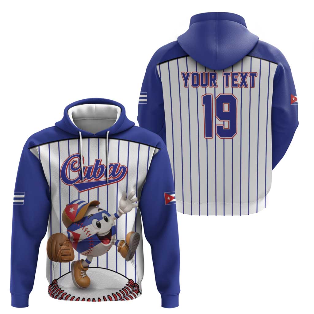 Cuba Baseball Custom Zip Hoodie Cuban Flag Mascot Design