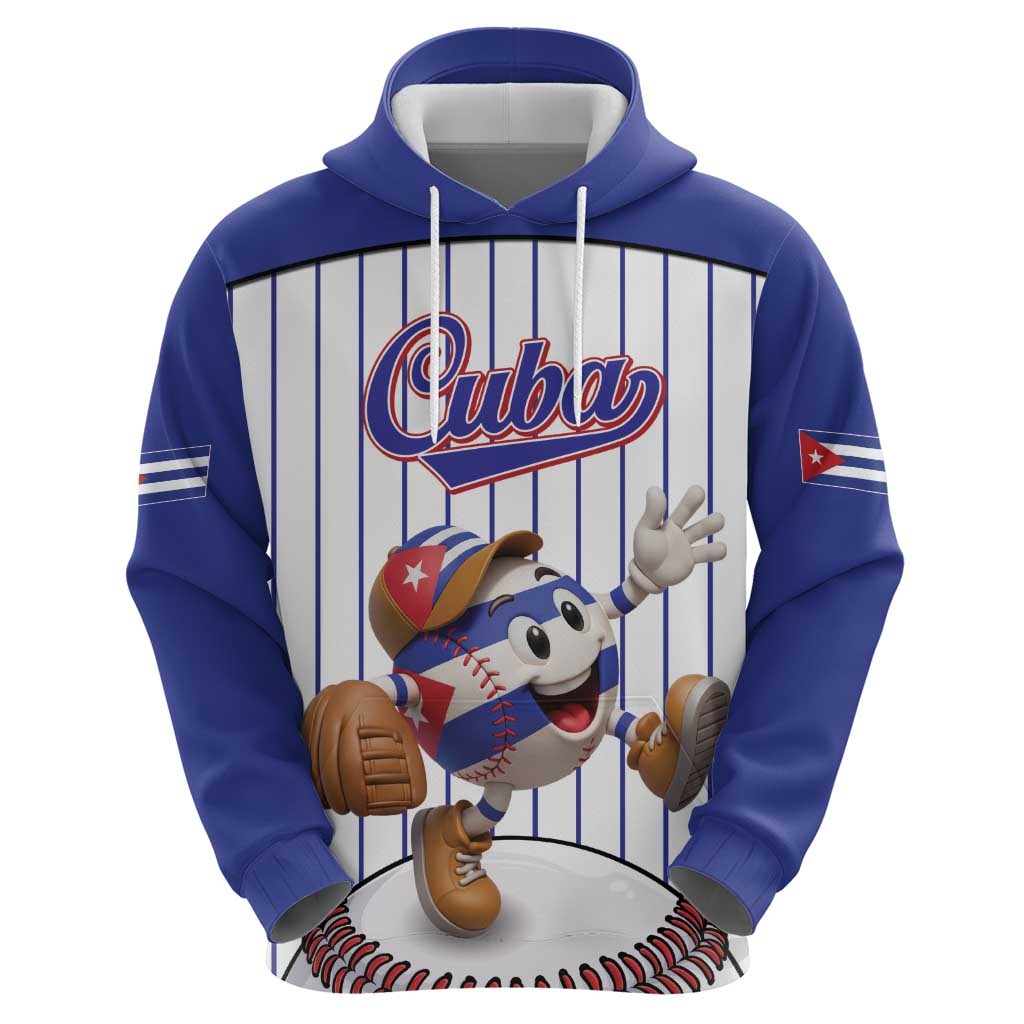 Cuba Baseball Custom Zip Hoodie Cuban Flag Mascot Design