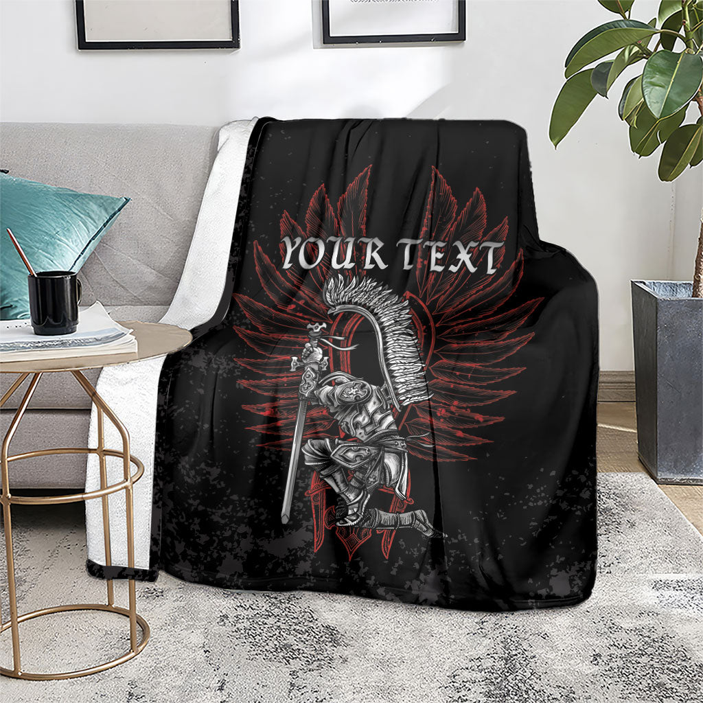 Personalized Poland Husaria Blanket Polska Winged Hussar Knight Pride