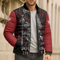 Personalized Poland Husaria Bomber Puffer Jacket Polska Winged Hussar Knight Pride