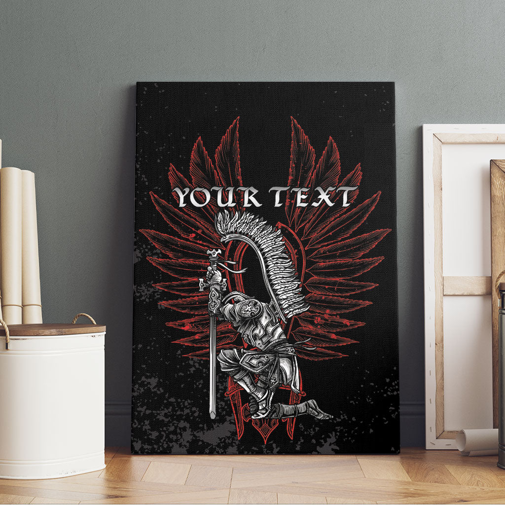 Personalized Poland Husaria Canvas Wall Art Polska Winged Hussar Knight Pride