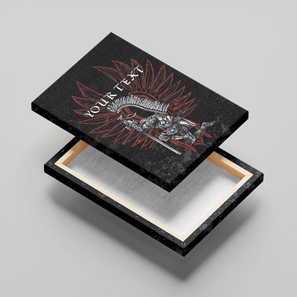 Personalized Poland Husaria Canvas Wall Art Polska Winged Hussar Knight Pride