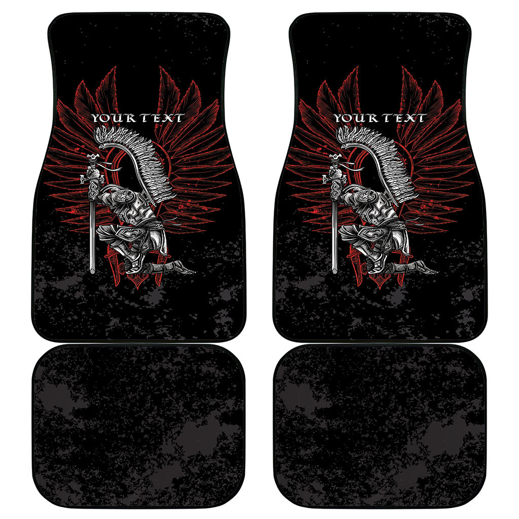 Personalized Poland Husaria Car Mats Polska Winged Hussar Knight Pride