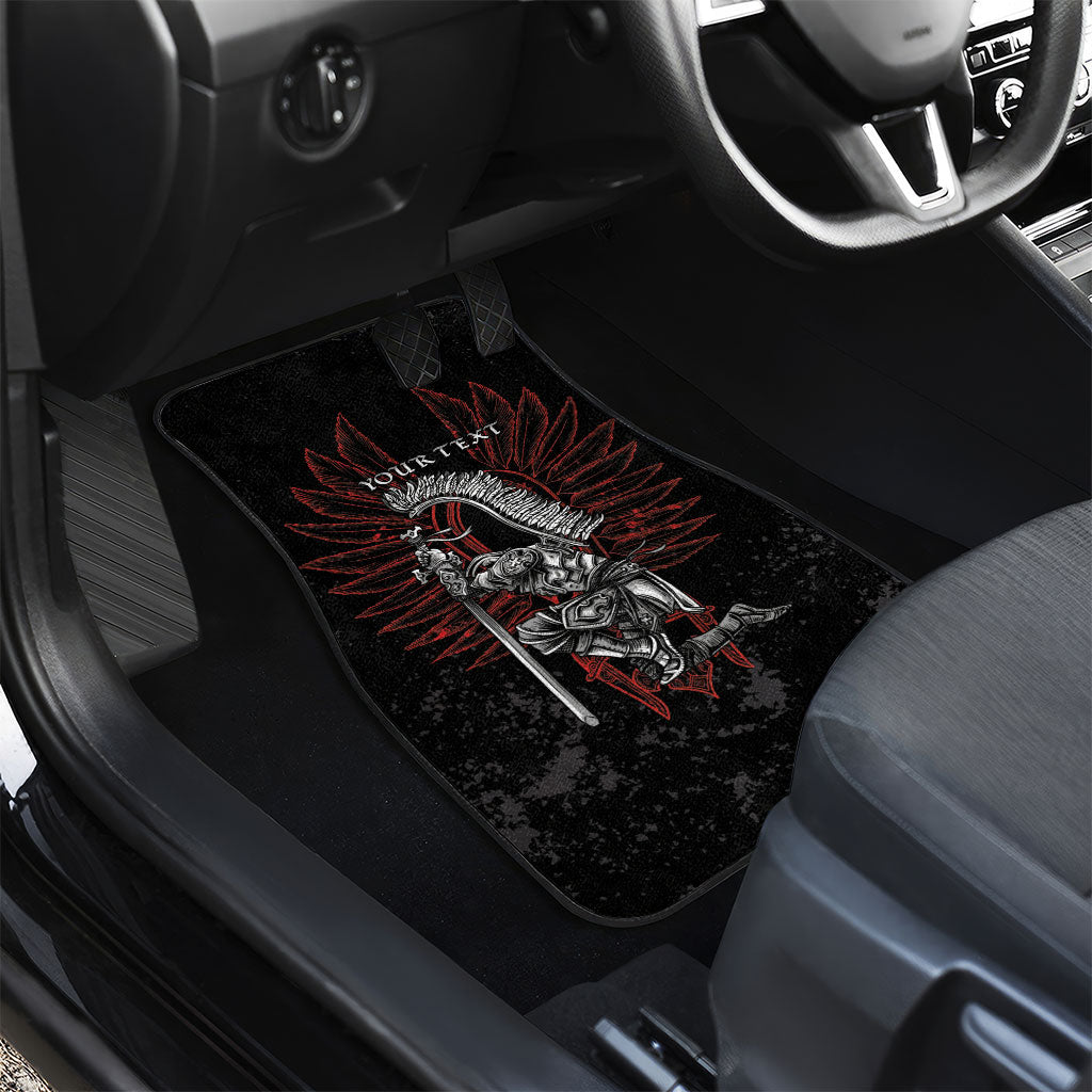 Personalized Poland Husaria Car Mats Polska Winged Hussar Knight Pride