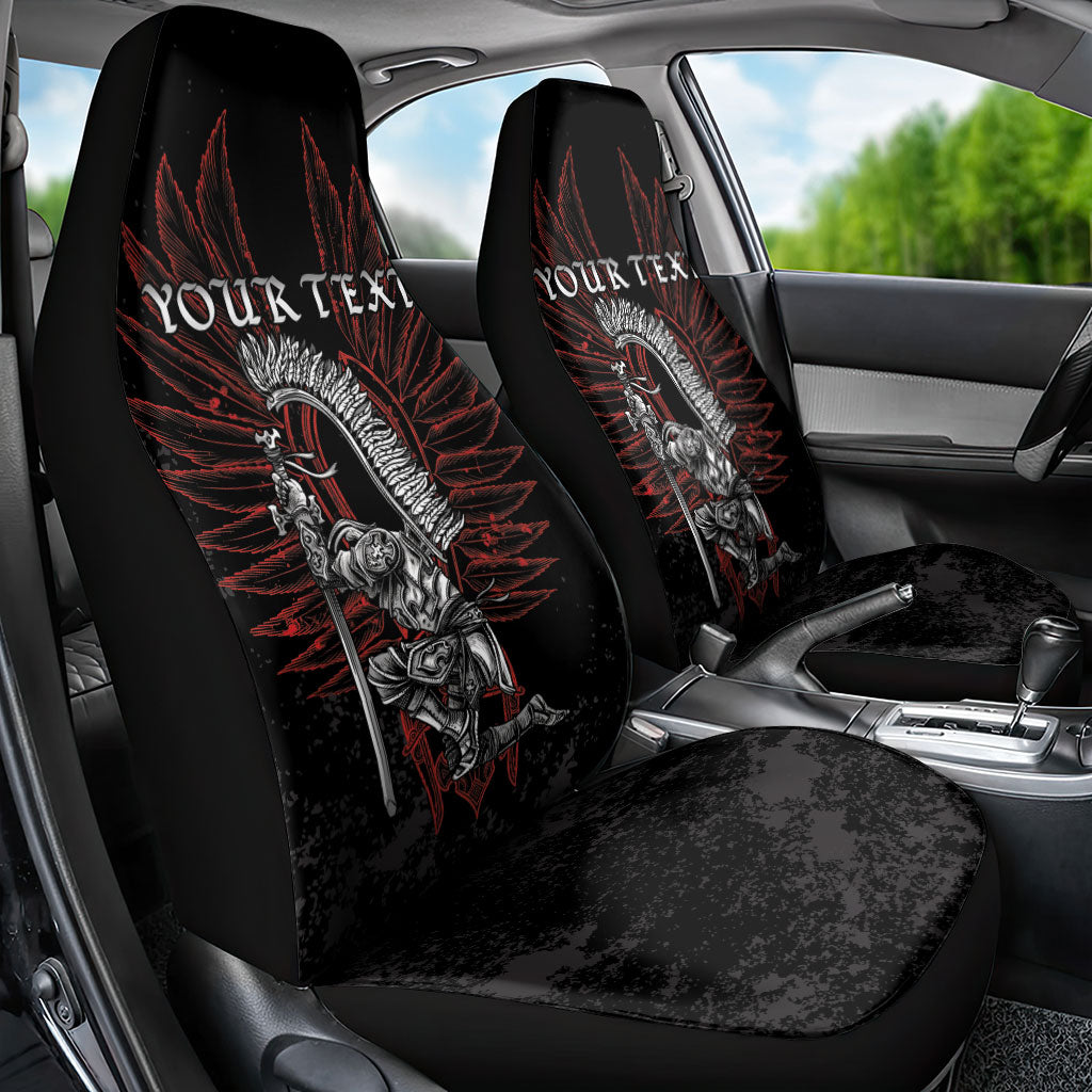 Personalized Poland Husaria Car Seat Cover Polska Winged Hussar Knight Pride