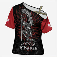 Personalized Poland Husaria Cross Shoulder Shirt Polska Winged Hussar Knight Pride