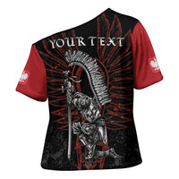 Personalized Poland Husaria Cross Shoulder Shirt Polska Winged Hussar Knight Pride