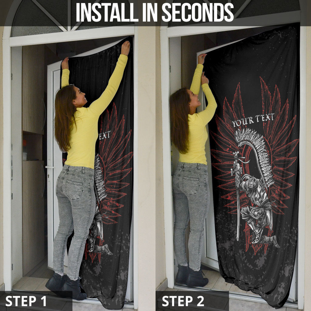 Personalized Poland Husaria Door Cover Polska Winged Hussar Knight Pride