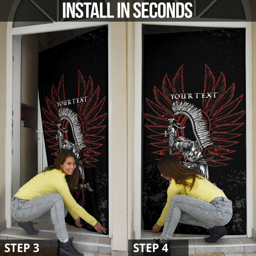 Personalized Poland Husaria Door Cover Polska Winged Hussar Knight Pride