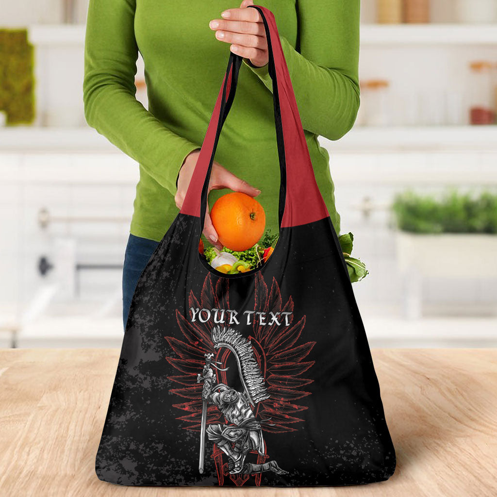 Personalized Poland Husaria Grocery Bag Polska Winged Hussar Knight Pride