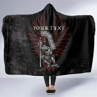 Personalized Poland Husaria Hooded Blanket Polska Winged Hussar Knight Pride