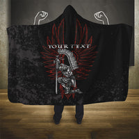 Personalized Poland Husaria Hooded Blanket Polska Winged Hussar Knight Pride