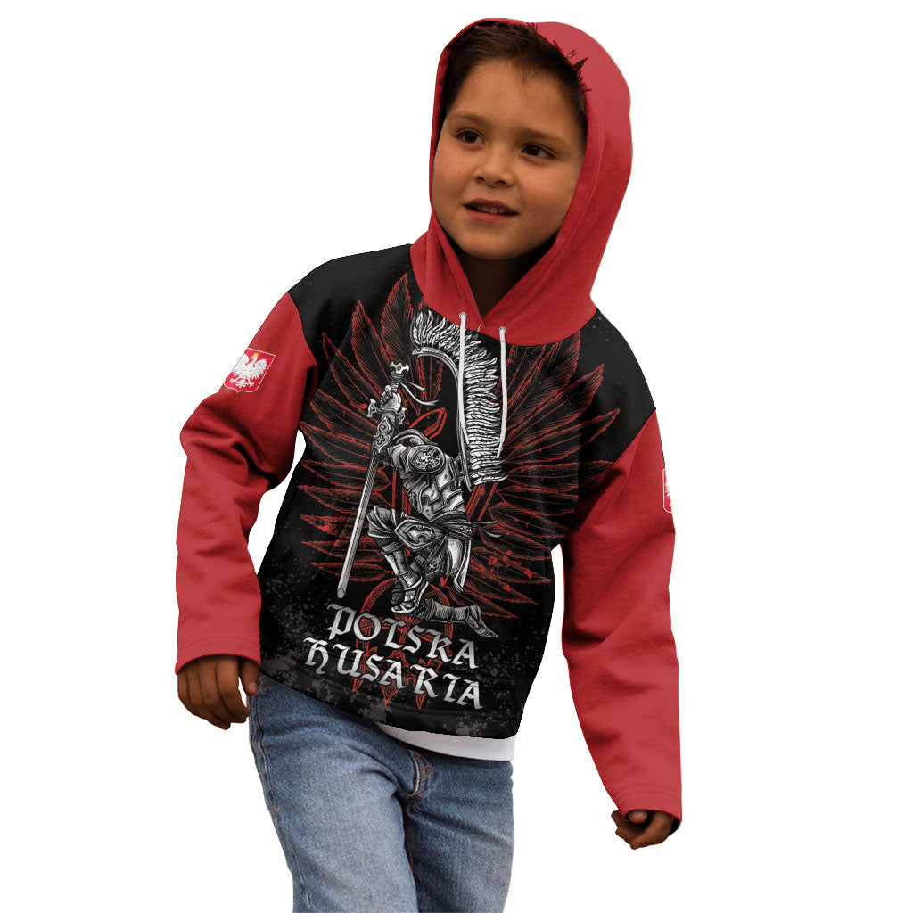 Personalized Poland Husaria Kid Hoodie Polska Winged Hussar Knight Pride