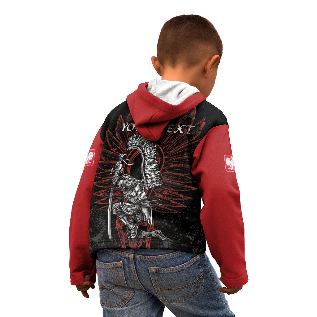 Personalized Poland Husaria Kid Hoodie Polska Winged Hussar Knight Pride