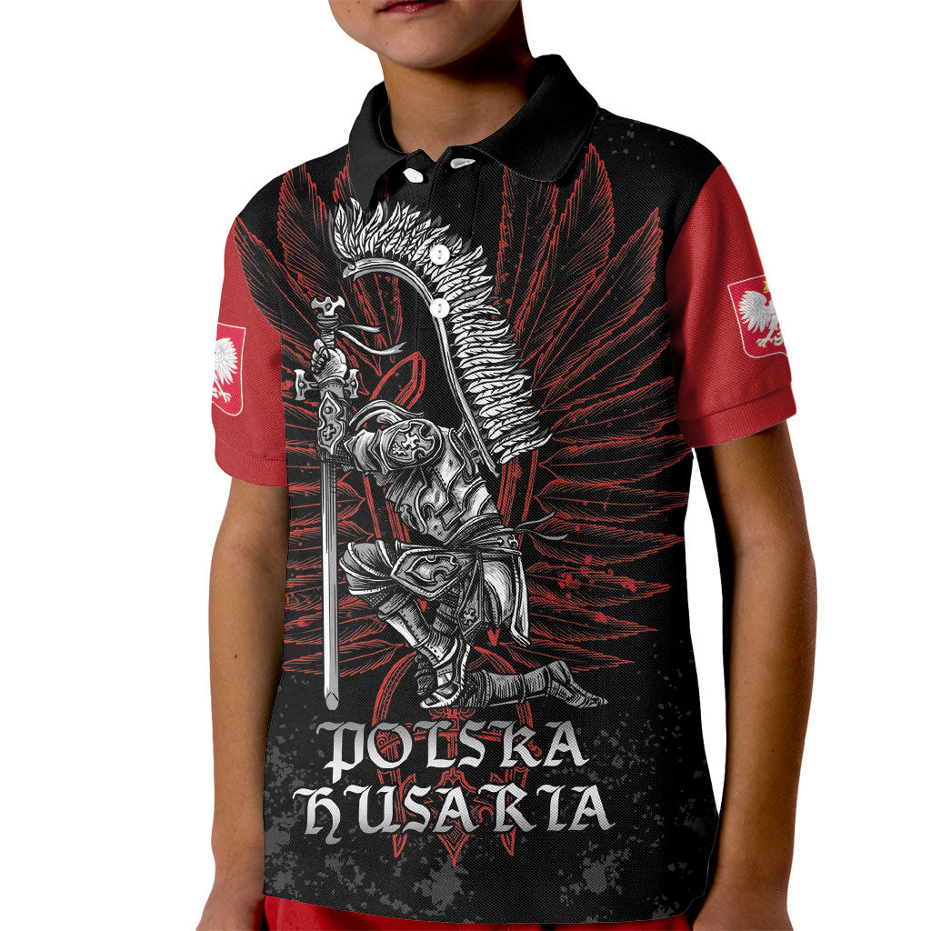 Personalized Poland Husaria Kid Polo Shirt Polska Winged Hussar Knight Pride