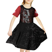 Personalized Poland Husaria Kid Short Sleeve Dress Polska Winged Hussar Knight Pride