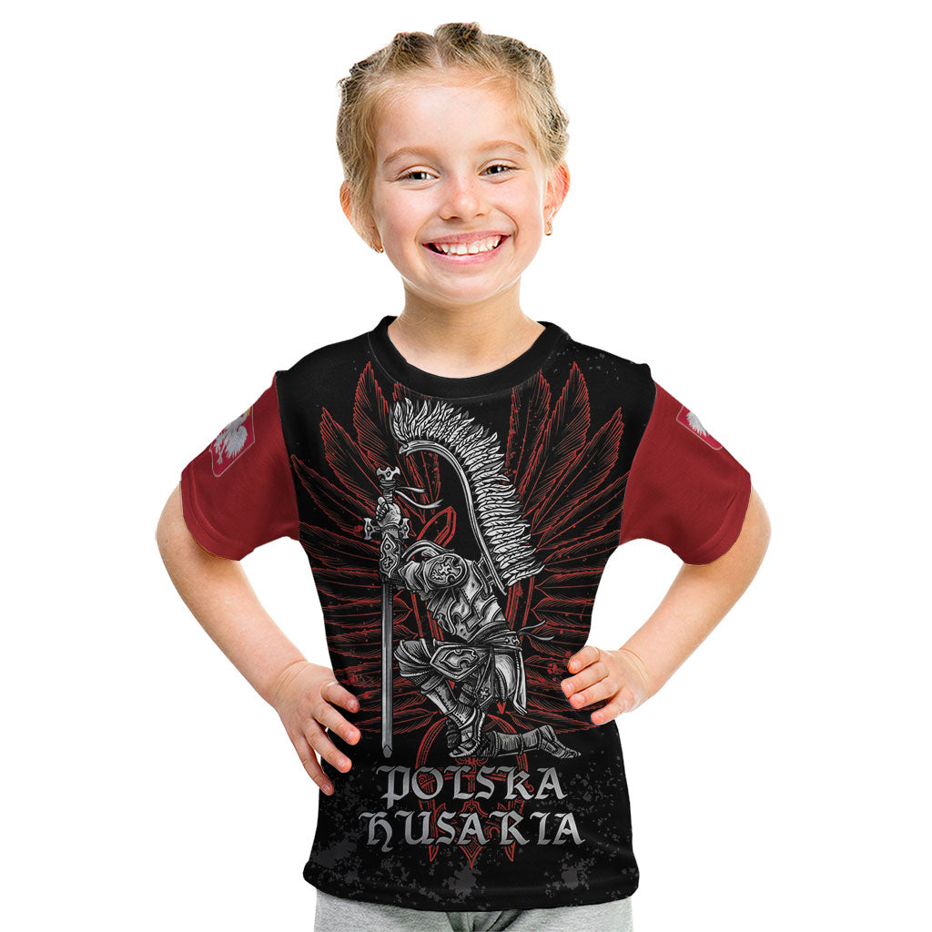 Personalized Poland Husaria Kid T Shirt Polska Winged Hussar Knight Pride