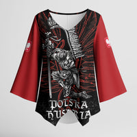 Personalized Poland Husaria Kimono Sleeve Blouse Polska Winged Hussar Knight Pride