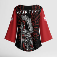 Personalized Poland Husaria Kimono Sleeve Blouse Polska Winged Hussar Knight Pride
