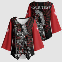 Personalized Poland Husaria Kimono Sleeve Blouse Polska Winged Hussar Knight Pride