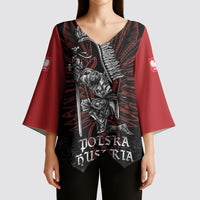 Personalized Poland Husaria Kimono Sleeve Blouse Polska Winged Hussar Knight Pride