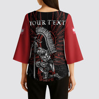 Personalized Poland Husaria Kimono Sleeve Blouse Polska Winged Hussar Knight Pride