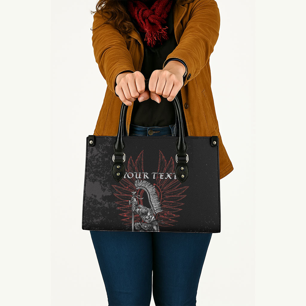 Personalized Poland Husaria Leather Bag Polska Winged Hussar Knight Pride