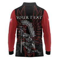 Personalized Poland Husaria Long Sleeve Polo Shirt Polska Winged Hussar Knight Pride