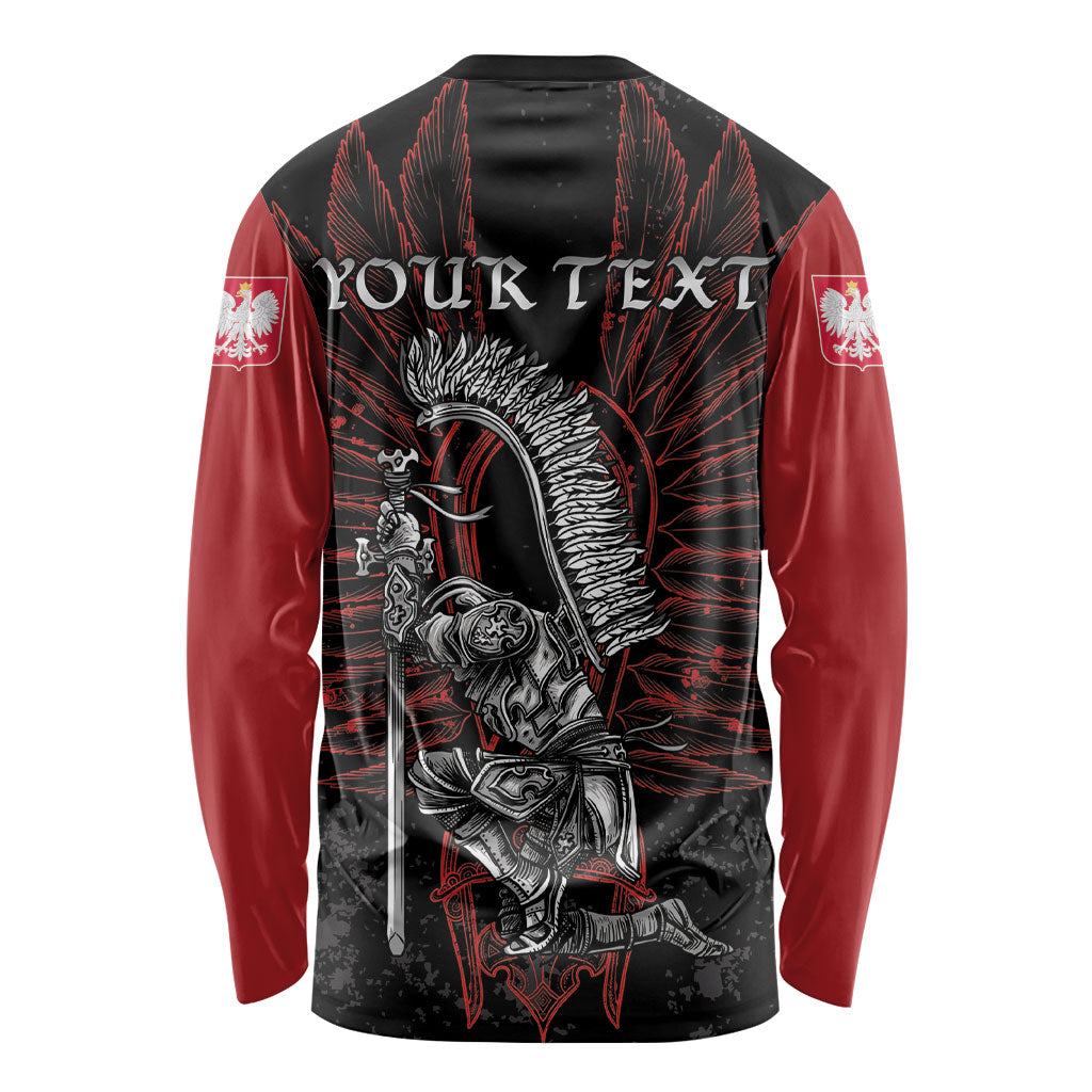 Personalized Poland Husaria Long Sleeve Shirt Polska Winged Hussar Knight Pride