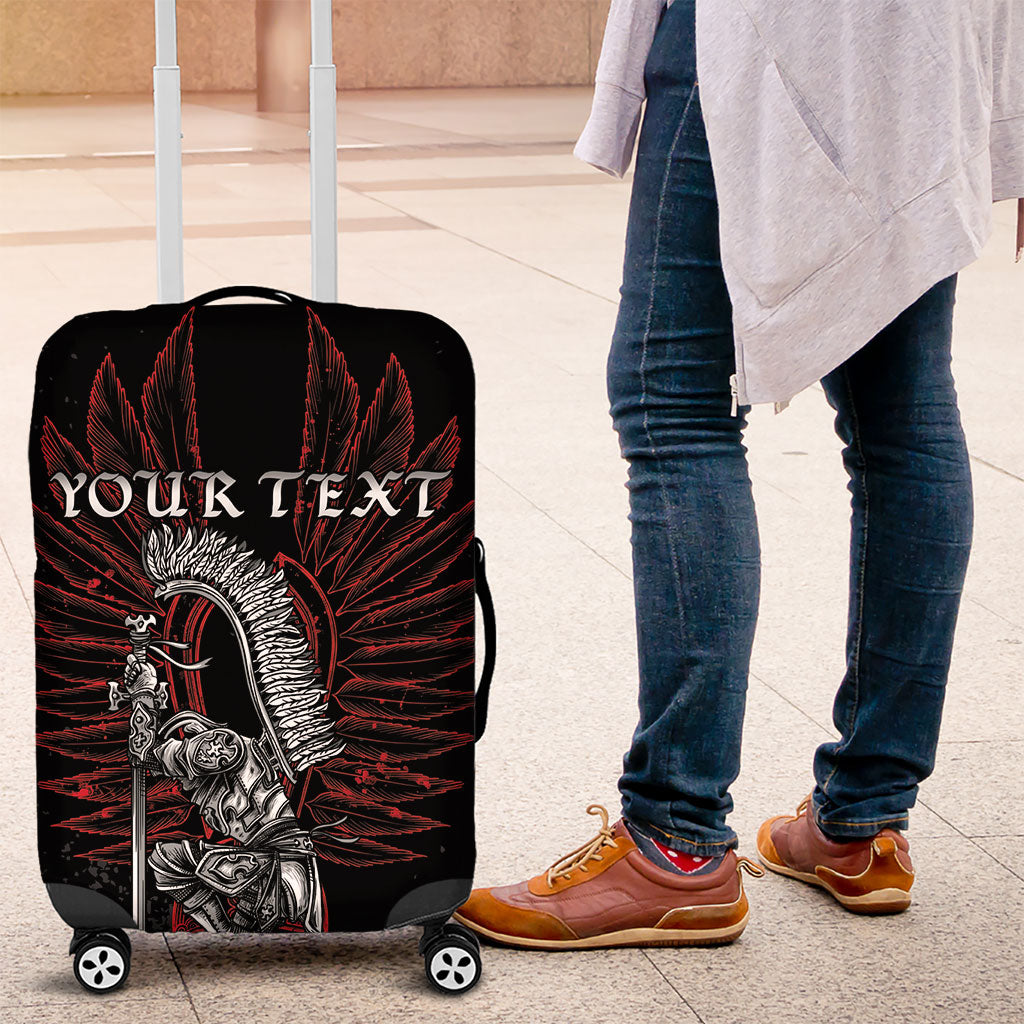 Personalized Poland Husaria Luggage Cover Polska Winged Hussar Knight Pride