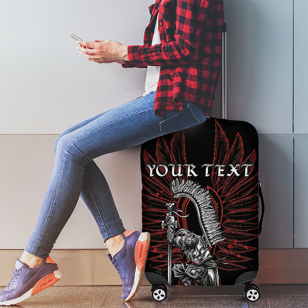 Personalized Poland Husaria Luggage Cover Polska Winged Hussar Knight Pride
