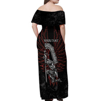 Personalized Poland Husaria Off Shoulder Maxi Dress Polska Winged Hussar Knight Pride