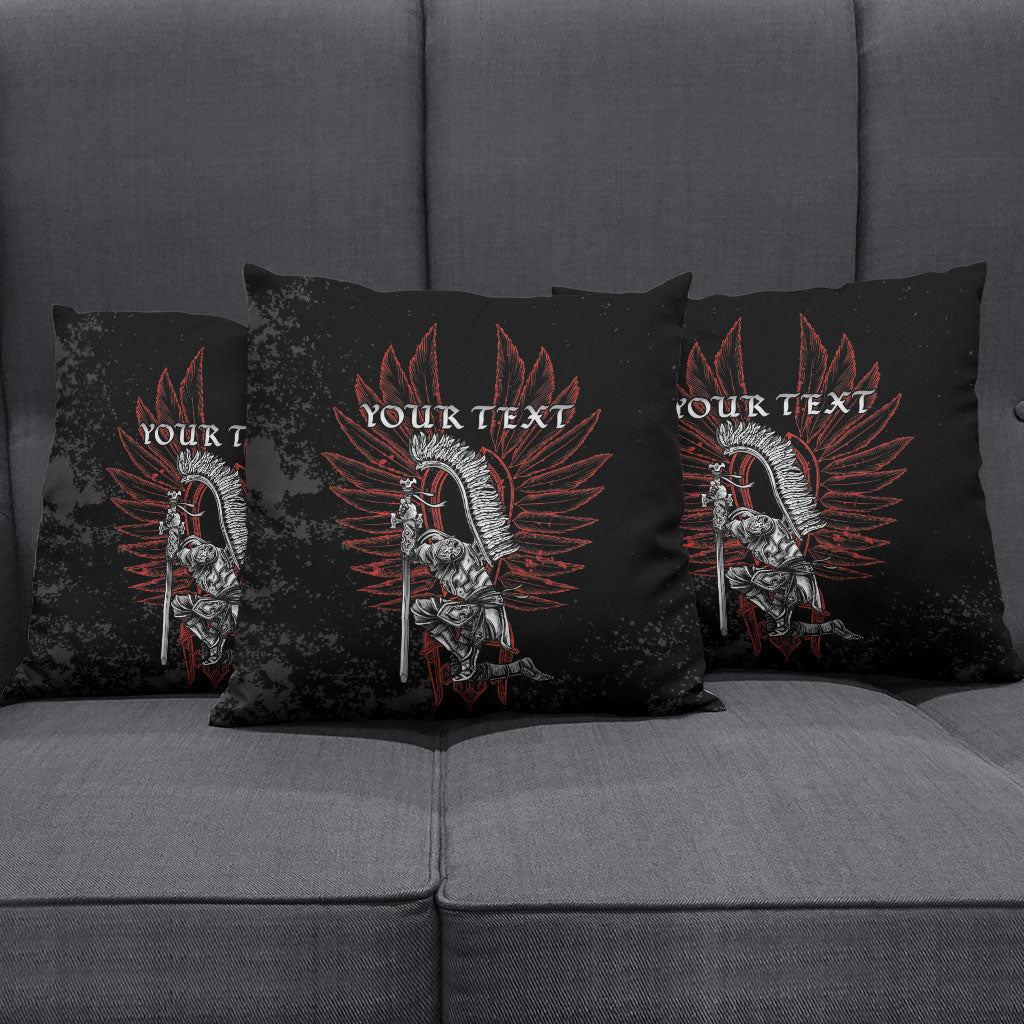 Personalized Poland Husaria Pillow Cover Polska Winged Hussar Knight Pride