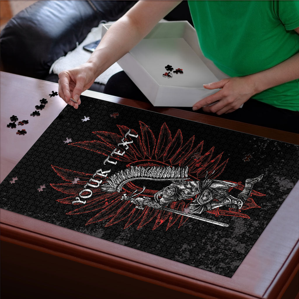 Personalized Poland Husaria Puzzle Polska Winged Hussar Knight Pride