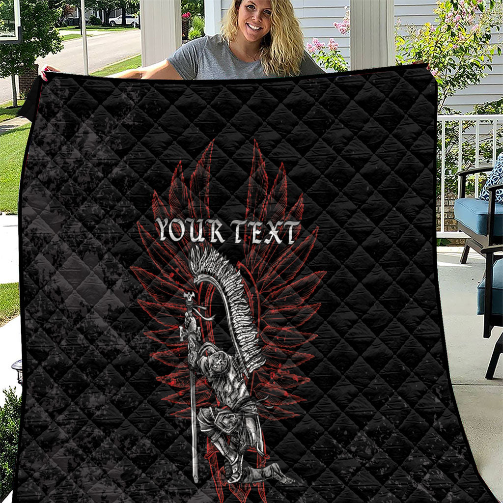 Personalized Poland Husaria Quilt Polska Winged Hussar Knight Pride